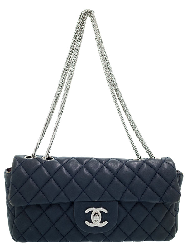 【CHANEL】【シルバー金具】シャネル『マトラッセ チェーンショルダーバッグ』レディース 1週間保証【中古】