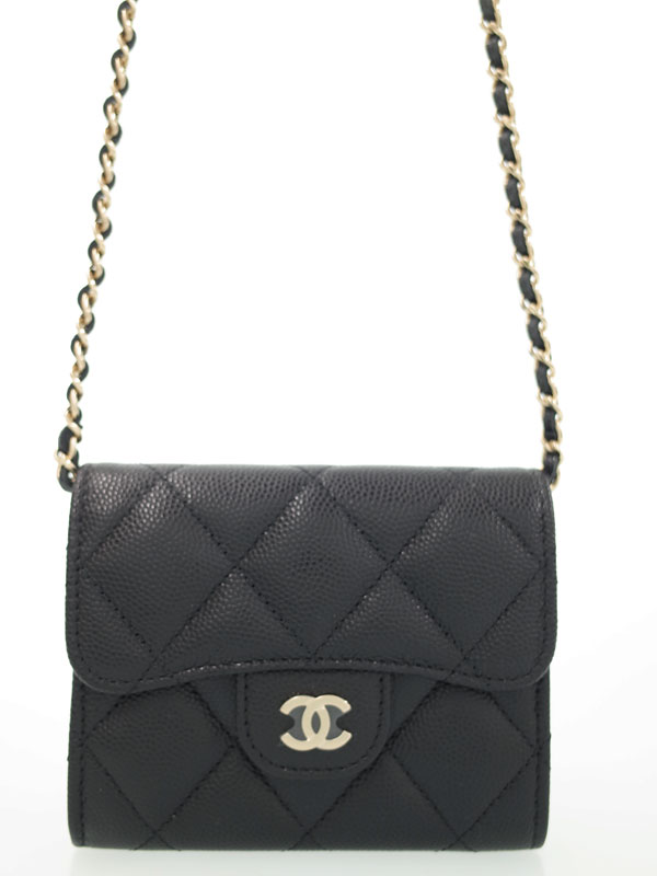 【CHANEL】【ゴールド金具】【コインケース】シャネル『マトラッセ クラシック チェーンクラッチ』AP0238 レディース チェーンウォレット 1週間保証【中古】のサムネイル