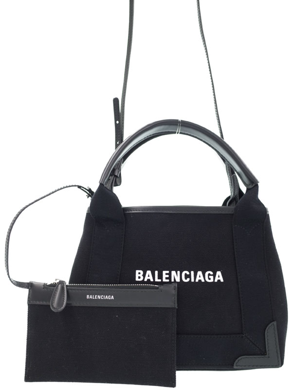 【BALENCIAGA】【NAVY】バレンシアガ『ネイビーカバス XS』390346 レディース 2WAYバッグ 1週間保証【中古