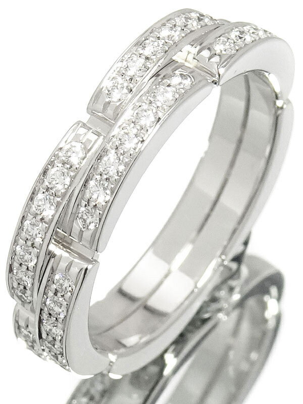 【Cartier】【仕上済】カルティエ『K18WG マイヨンパンテール リング 2連 ダイヤモンド』10号 1週間保証【中古】のサムネイル