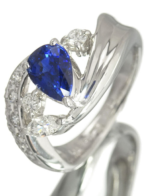 翁淳】オキナジュン『PT900 サファイア1.10ct ダイヤ0.36ct 翁淳】オキナジュン『PT900 サファイア1.10ct ダイヤ0.36ct