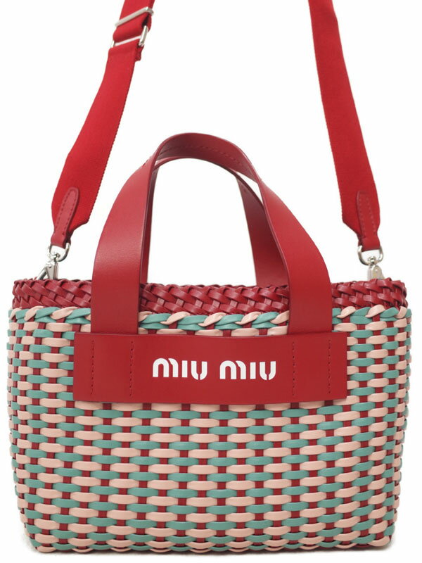 MIU MIU】ミュウミュウ『イントレッチオ レザー 2WAY MIU MIU】ミュウミュウ『イントレッチオ レザー 2WAY