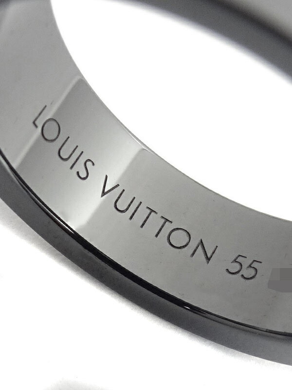 【Louis Vuitton】ルイヴィトン『PT950/セラミック プティット バーグ クルー 1Pダイヤ』15号 リング 1週間保証【中古】