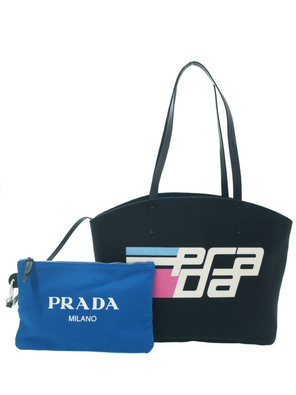 PRADA】プラダ『キャンバス トートバッグ』1BG221 レディース 1週間