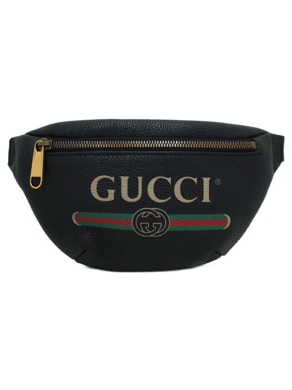 【GUCCI】グッチ『グッチプリント スモール ベルトバッグ』527792 ユニセックス ボディバッグ 1週間保証【中古】