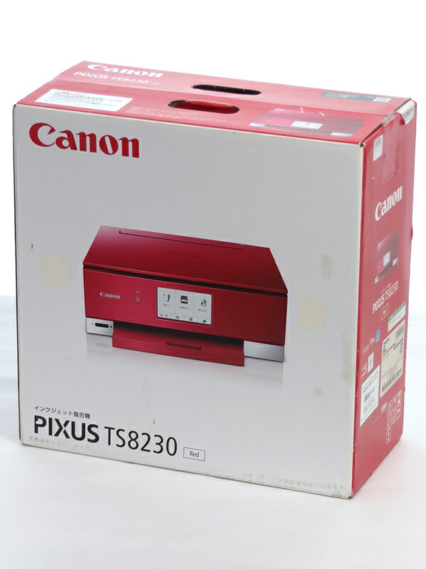 【Canon】【インクジェット複合機】キヤノン『PIXUS TS8230 レッド』プリンター 1週間保証【中古】