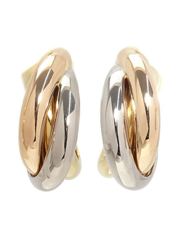 Cartier】カルティエ『K18YG/K18WG/K18PG トリニティ ピアス』1 Cartier】カルティエ『K18YG/K18WG/K18PG トリニティ ピアス』1