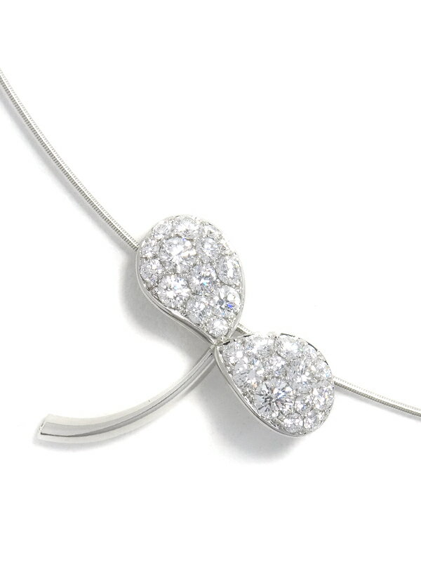 Gimel】ギメル『PT950 ダイヤモンド0.656ct ネックレス 葉っぱ Gimel】ギメル『PT950 ダイヤモンド0.656ct ネックレス 葉っぱ