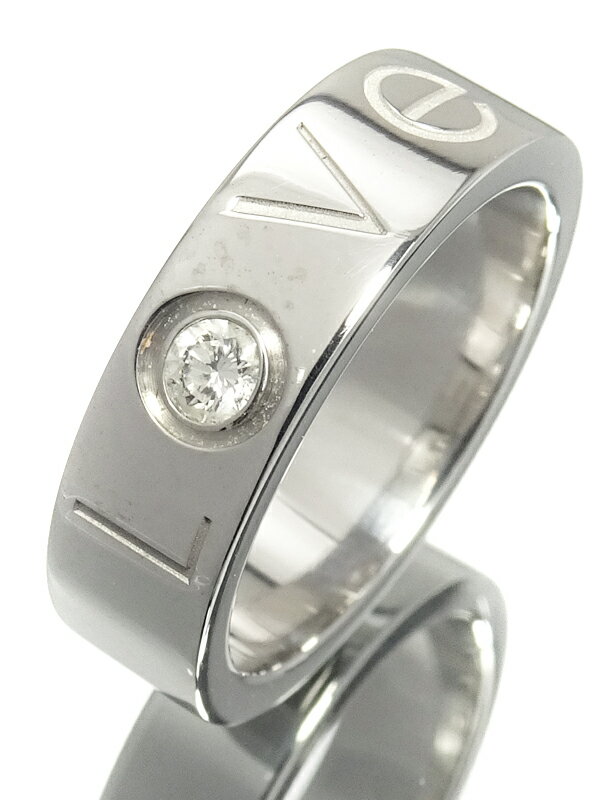 【Cartier】カルティエ『K18WG ラブリング 1Pダイヤモンド』 11号 1週間保証【中古】
