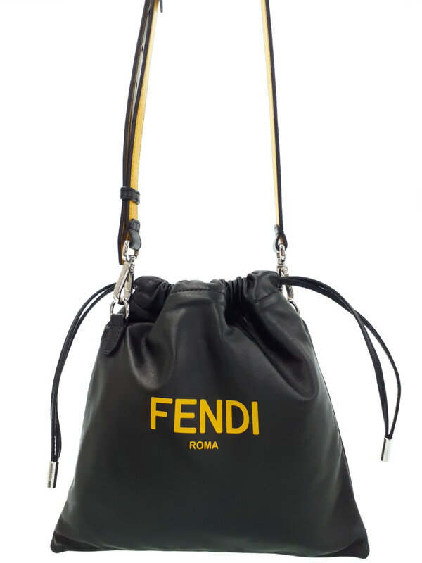 FENDI】フェンディ『ロゴ 巾着型 ショルダーバッグ』7VA510 FENDI】フェンディ『ロゴ 巾着型 ショルダーバッグ』7VA510