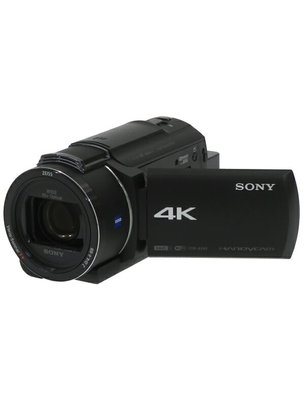 【SONY】ソニー『4Kハンディカム 64GB 光学20倍 ブラック』FDR-AX45(B) 2018年2月発売 ビデオカメラ 1週間保証【中古】