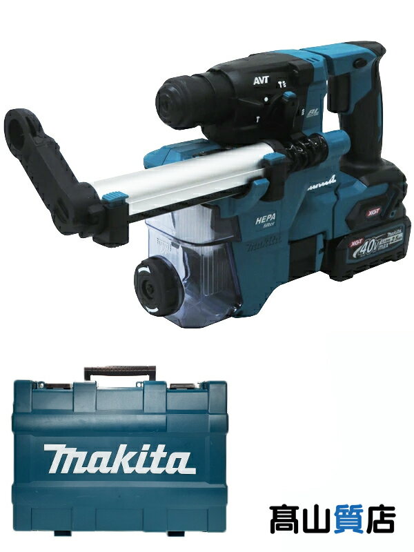 【makita】【未使用品】マキタ『20mm充電式ハンマドリル バッテリ×2/充電器/ケース/集塵システム付』HR010GRDXV 電動工具 1週間保証【中古】