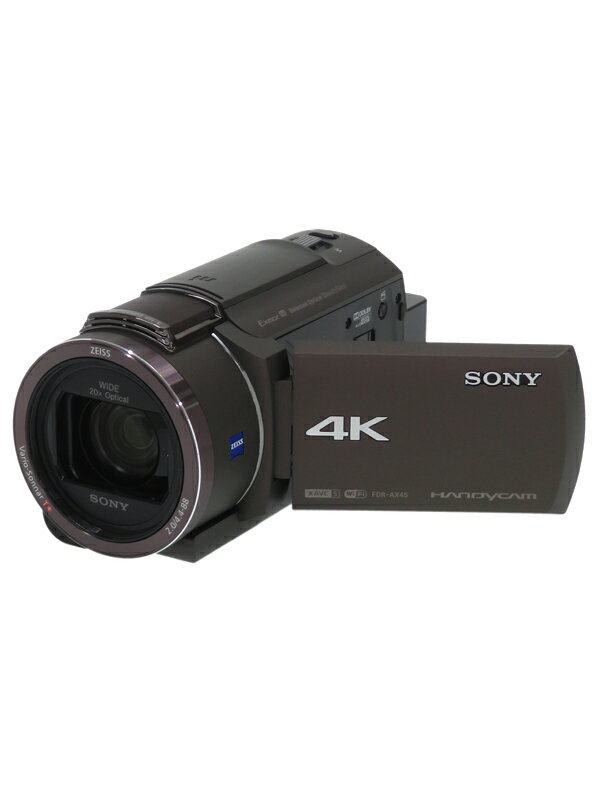 【SONY】ソニー『4Kハンディカム 64GB 光学20倍 ブロンズブラウン』FDR-AX45(TI) 2018年2月発売 ビデオカメラ 1週間保証【中古】