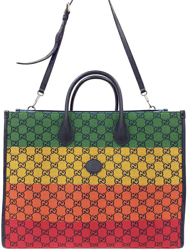 定期入れの GUCCI】グッチ『GGマルチカラー 2WAYラージトートバッグ』659980 バッグ
