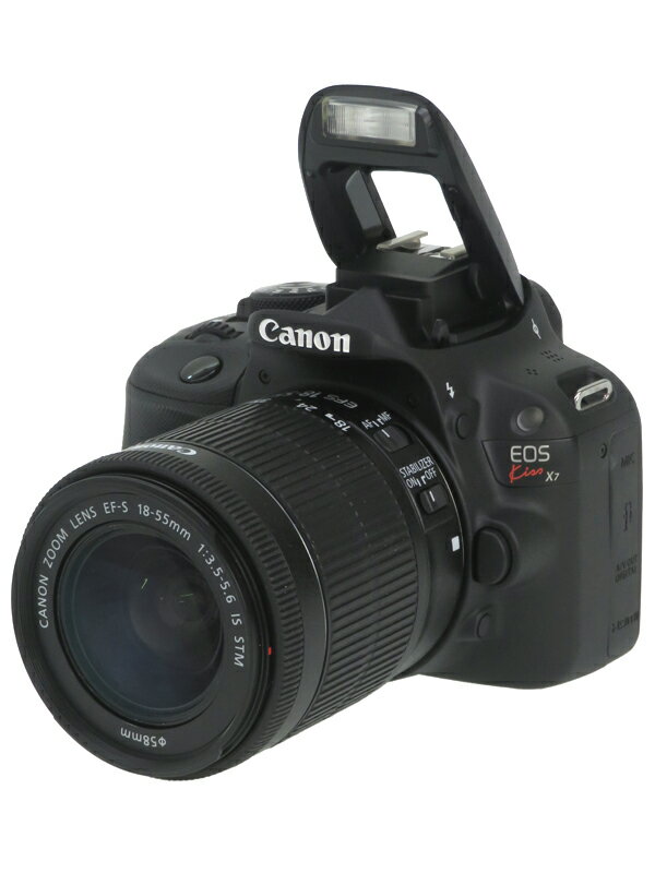 【Canon】キヤノン『EOS Kiss X7 EF-S18-55mm F3.5-5.6 IS STM レンズキット』KISSX7-1855ISSTMLK 2013年4月発売 デジタル一眼レフカメラ 1週間保証【中古】
