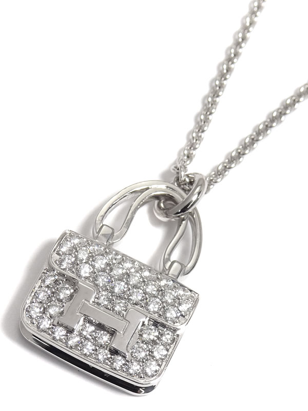 【HERMES】エルメス『K18WG アミュレット コンスタンス ネックレス ダイヤモンド』1週間保証【中古】のサムネイル