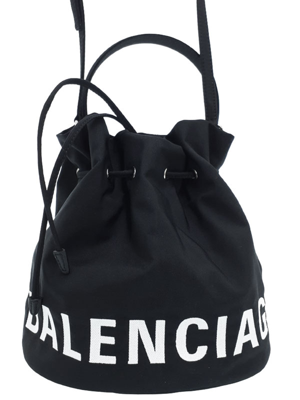 【BALENCIAGA】バレンシアガ『ウィール ドヒーストリング バケットバッグ』619459 レディース 2WAYバッグ 1週間保証【中古】