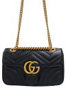 【GUCCI】グッチ『GGマーモント キルティング ミニバッグ』446744 レディース チェーンショルダーバッグ 1週間保証【中古】