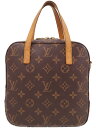 【LOUIS VUITTON】ルイヴィトン『モノグラム スポンティーニ』M47500 レディース ハンドバッグ 1週間保証【中古】 名　称 モノグラム スポンティーニ 型　番 M47500 タイプ レディース カラー 【外側】-【内側】ベージュ 種　類 ハンドバッグ 材　質 モノグラム・キャンバス サイズ 横：約20.5cm 高さ：約20.5cm マチ：約8cm ハンドル：約31cm 内ポケット2、ペンホルダー4 付属品 本体のみ(付属品なし) ※ショルダーストラップ欠品 保証期間 1週間保証 ランク BC品 状　態 日常的に使用していたような使用感やダメージなどが多く見られる中古商品です。 【外側】 キャンバスにスレ、ヌメ革にヤケ・黒ずみ・ヒビ割れ、型崩れ、角にスレが見られます。 【内側】 汚れ、若干スレ、開口部内側レザーに剥がれが見られます。 【その他】 金具にメッキ剥がれが見られます。 製造番号：AR0033 最新のルイヴィトン製品には一部製造番号（シリアル刻印）がないものが存在します。 2020-21年頃からルイヴィトンの店頭でも徐々に、製造番号のないRFID（ICチップ）入りの製品が販売されており、製造番号の刻印が確認できない場合がございます。