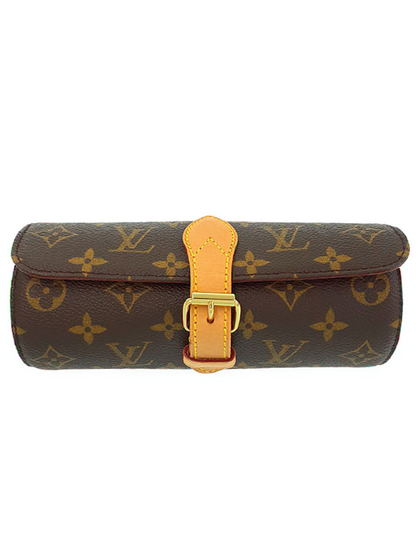 【LOUIS VUITTON】ルイヴィトン『モノグラム エテュイ 3 モントル』M47530 メンズ レディース ウォッチケース 1週間保証【中古】