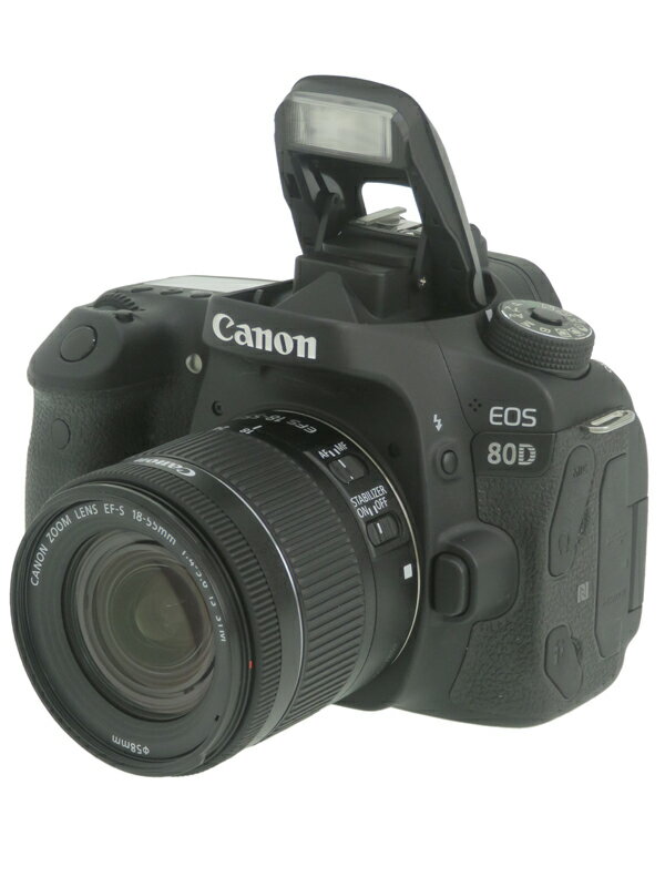 【Canon】キヤノン『EOS 80D + EF-S18-55mm F4-5.6 IS STM』2016年2月発売 デジタル一眼レフカメラ 1週間保証【中古】