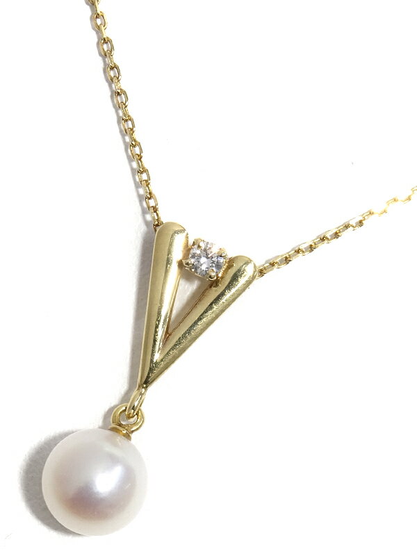 全ての MIKIMOTO】ミキモト『K18YG パール6.9mm ダイヤモンド その他