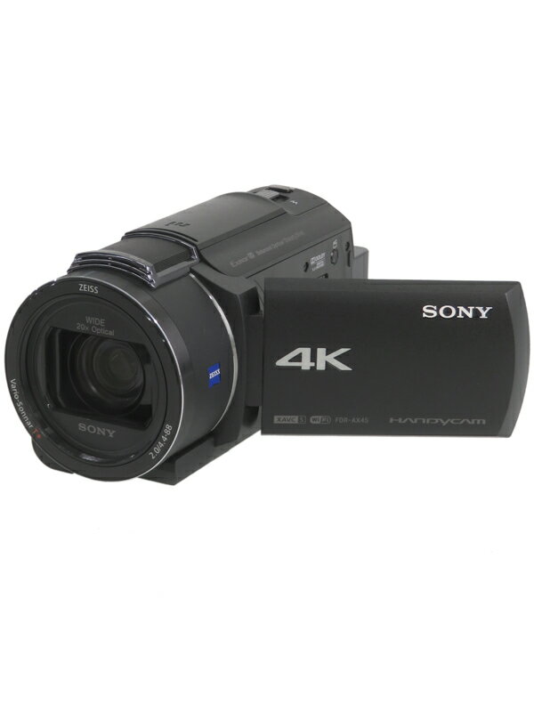 【SONY】ソニー『4Kハンディカム 64GB 光学20倍 ブラック』FDR-AX45(B) 2018年2月発売 ビデオカメラ 1週間保証【中古】