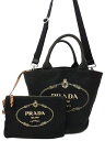 【PRADA】プラダ『カナパ ファブリック 2WAYトートバッグ』レディース 2WAYバッグ 1週間保証【中古】