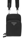 【PRADA】プラダ『サフィアーノレザー スマートフォンケース』2ZH126 メンズ レディース ショルダーバッグ 1週間保証【中古】