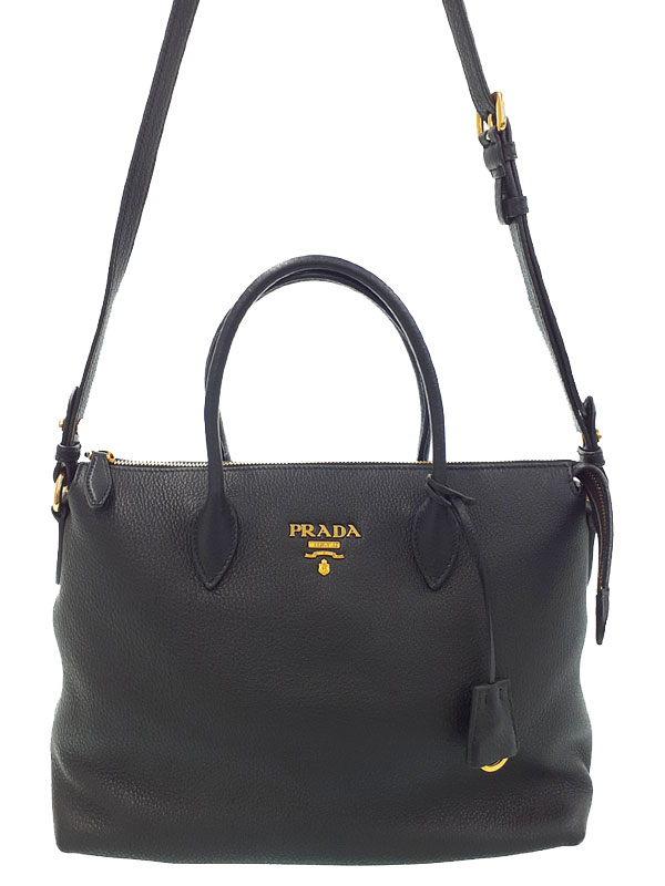 【PRADA】プラダ『レザー 2WAYハンドバッグ』レディース 2WAYバッグ 1週間保証【中古】