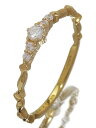 【agete】アガット『K18YG ダイヤモンド0.08ct リング』7号 1週間保証【中古】