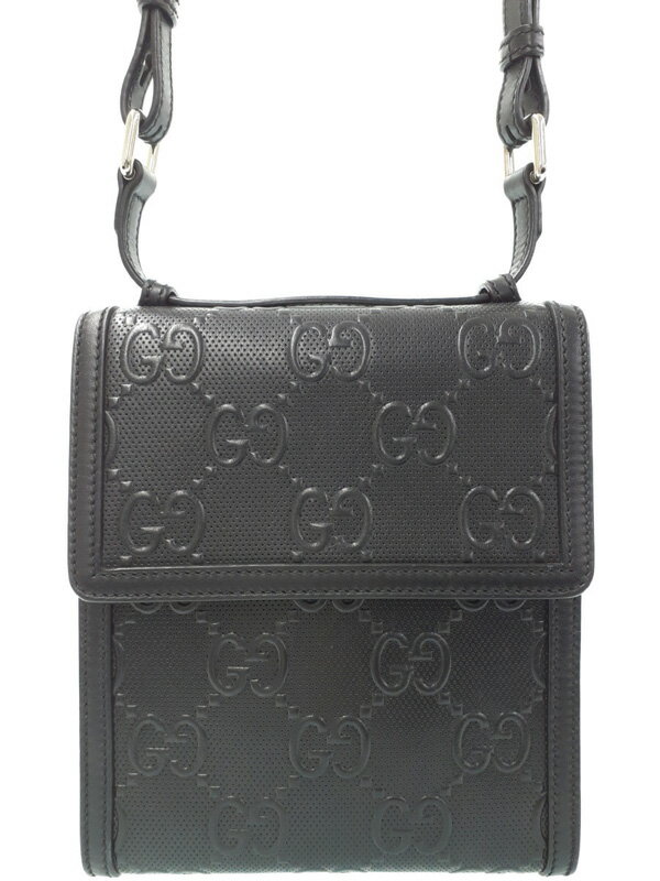 【GUCCI】グッチ『GGエンボス メッセンジャーバッグ』625782 メンズ ショルダーバッグ 1週間保証【中古】