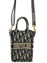 【Christian Dior】クリスチャンディオール『ディオール オブリーク ブックトート ミニ フォンバッグ』レディース 2WAYバッグ 1週間保証【中古】