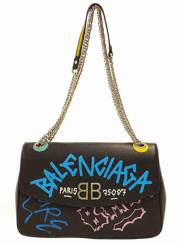 BALENCIAGA】バレンシアガ『グラフィティ BBラウンド チェーン BALENCIAGA】バレンシアガ『グラフィティ BBラウンド チェーン