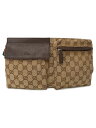 【GUCCI】グッチ『GGキャンバス ウエストポーチ』28566 メンズ ボディバッグ 1週間保証【中古】