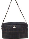 【CHANEL】シャネル『チョコバー チェーンショルダーバッグ』レディース 1週間保証【中古】