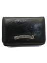 【CHROME HEARTS】【CRD CSE3PKTWDV1】クロムハーツ『アーチロゴプレート3ポケットレザー』メンズ カードケース 1週間保証【中古】