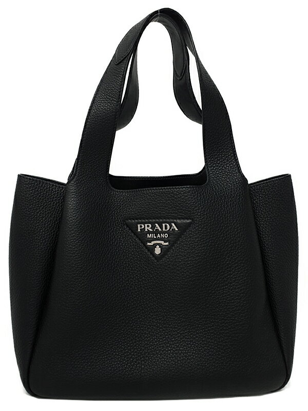 SG4030B プラダ ハンドバッグ トートバッグ レザー ブラック プラダ レディース】レザー＆ナイロン トートバッグ｜PRADA