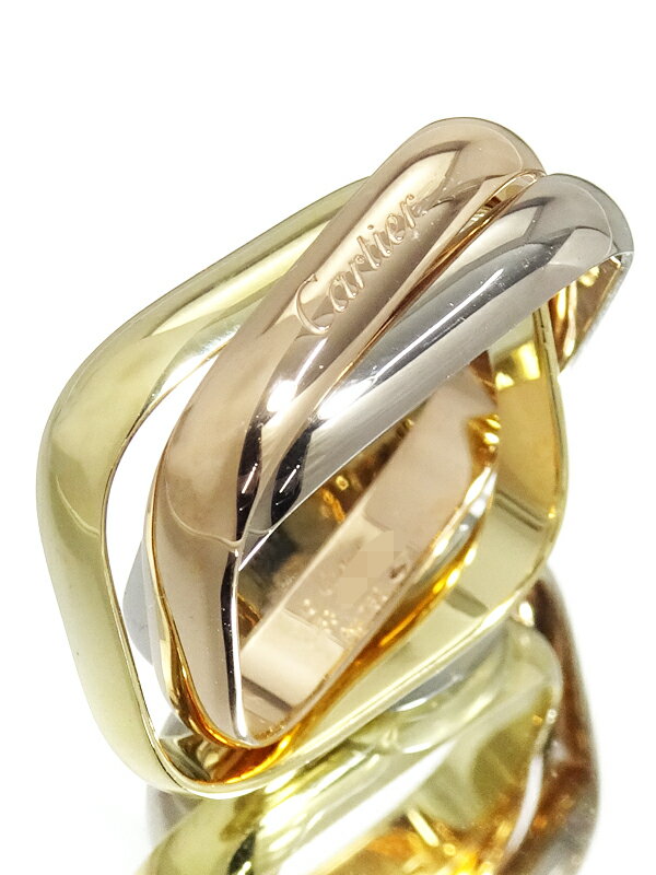 【Cartier】カルティエ『K18YG/K18PG/K18WG トリニティ クッション リング クラシックモデル』12号 1週間保証【中古】のサムネイル