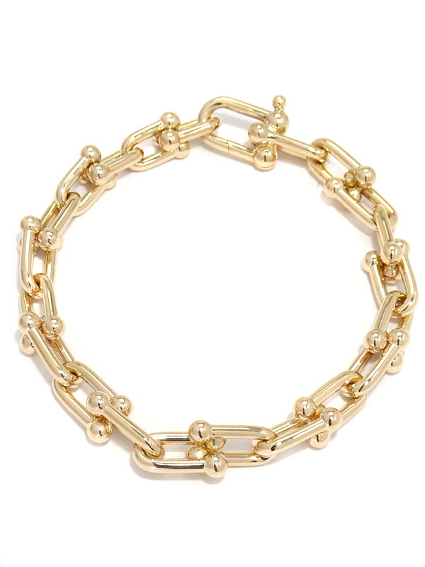 【TIFFANY＆Co.】ティファニー『K18PG ハードウェア ミディアム リンク ブレスレット』1週間保証【中古】のサムネイル