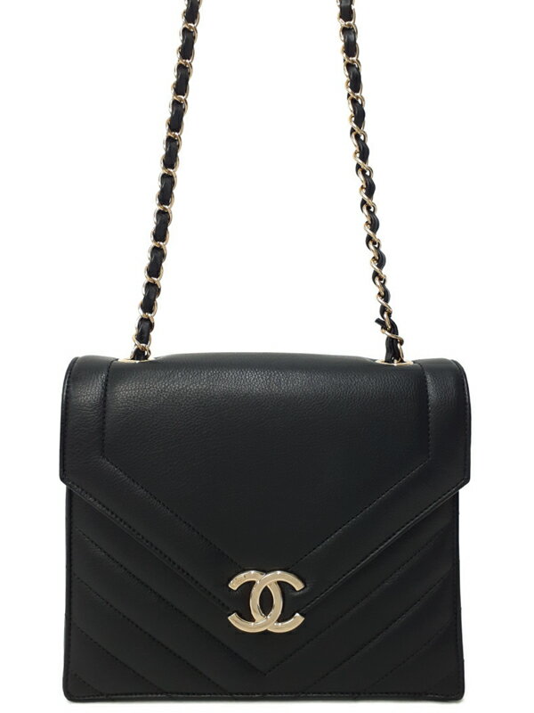 【上品で華やか♪】CHANEL ショルダーバッグ CHANEL】シャネル『Vステッチ チェーンショルダーバッグ』AS0025