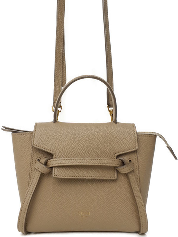 中古品★CELINE★ベルトバッグ ライトトープ マイクロ 中古品☆CELINE☆ベルトバッグ ライトトープ マイクロ 中古品