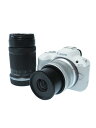 【Canon】キヤノン『EOS R50 ダブルレンズセット ホワイト / RF S18-14mm / RF S55-210mm』2023年3月発売 ミラーレス一...