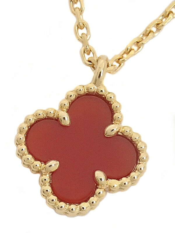 【Van Cleef ＆ Arpels】ヴァンクリーフ&アーペル『K18PG スウィートアルハンブラ ネックレス カーネリアン』1週間保証【中古】のサムネイル