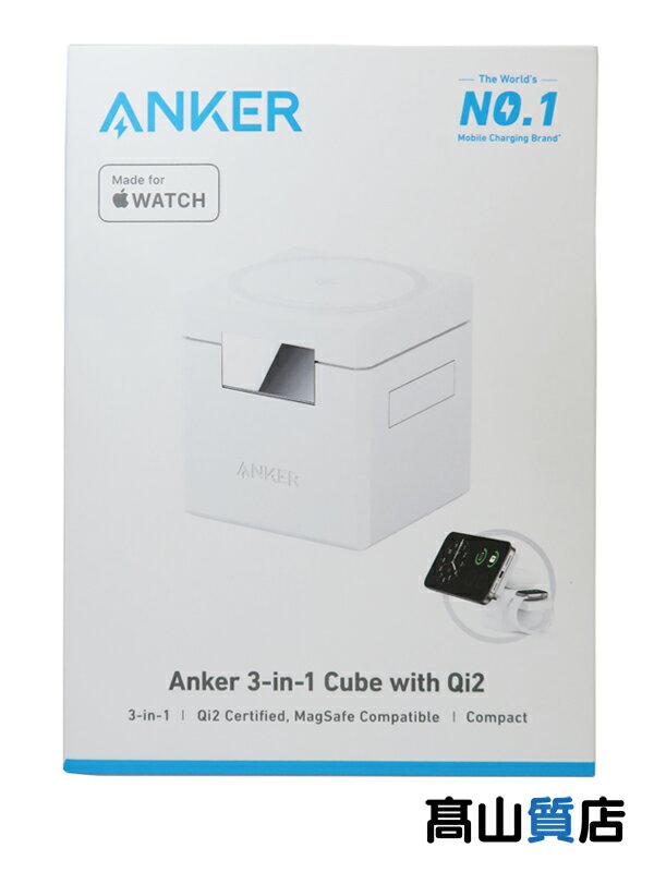 Anker̤ۡʡۥ󥫡Anker 3-in-1 Cube with Qi2/ۥ磻ȡY1812H21 ХХåƥ꡼ 1ݾڡš