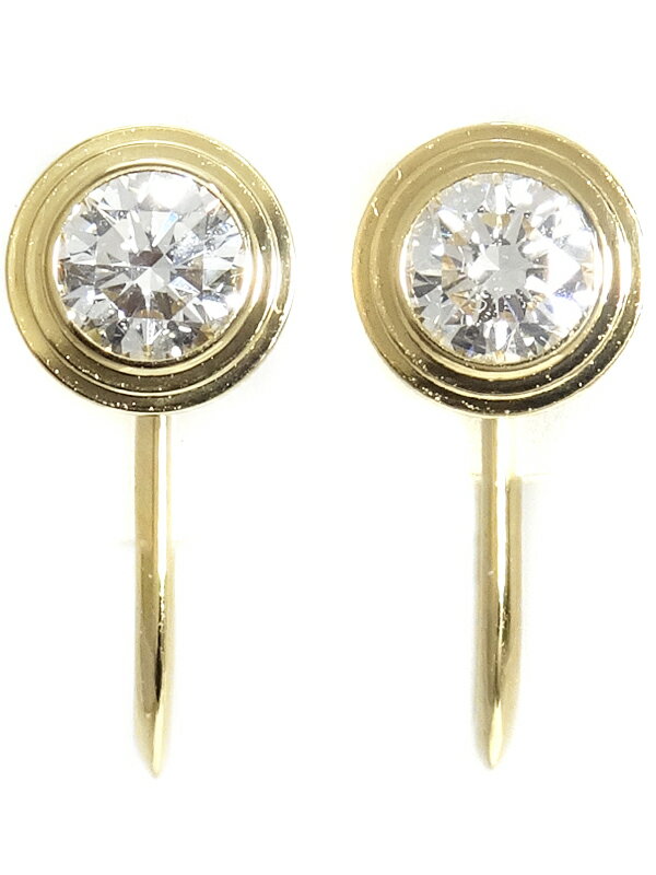 【Cartier】カルティエ『K18YG カルティエ ダムール イヤリング ミディアム ダイヤモンド』1週間保証【..