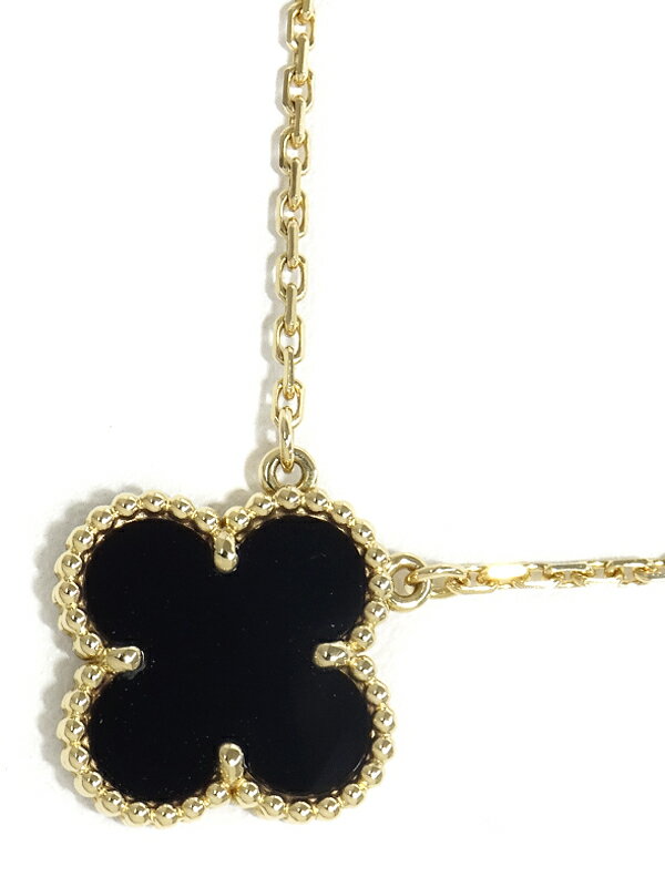 【Van Cleef ＆ Arpels】ヴァンクリーフ&アーペル『K18YG ヴィンテージアルハンブラ オニキス ネックレス』1週間保証【中古】のサムネイル