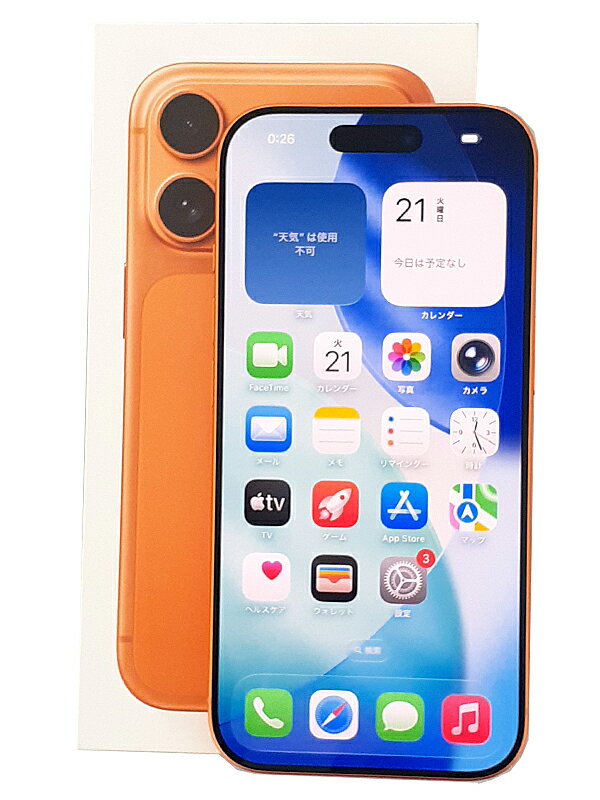 【Apple】アップル『iPhone 17 Pro / 6.3inch / A19 Pro / SIMフリー / 256GB / コズミックオレンジ』MG864J/A 2025年9月発売 スマートフォン 1週間保証【中古】