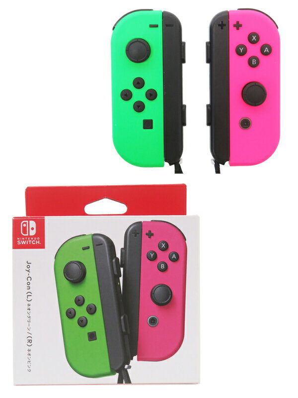 【Nintendo】任天堂『Joy-Con(L) ネオングリーン /(R) ネオンピンク』HAC-A-JAFAA 2017年7月発売 ゲーム周辺機器 1週間保証【中古】