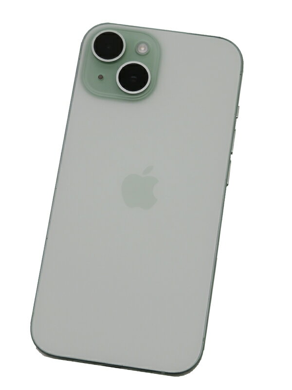 【Apple】アップル『iPhone 15 / 6.1inch / A16 Bionic / 128GB / SIMロック解除済み au / グリーン』MTMM3J/A 2023年9月発売 スマートフォン 1週間保証【中古】